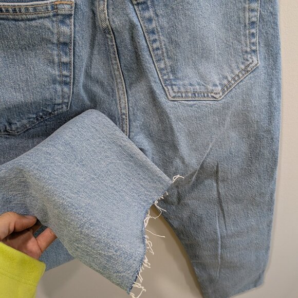 Topshop-Raw Hem Straight Leg Jeans-Size 27 - Picture 7 of 8